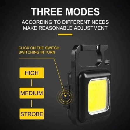 TRIXES Mini lampe LED porte clés de poche rechargeable par USB : :  Bricolage